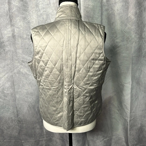 Ralph Lauren Gold & Silver Reversible Quilted Vest with Pockets - size PL - Picture 5 of 16